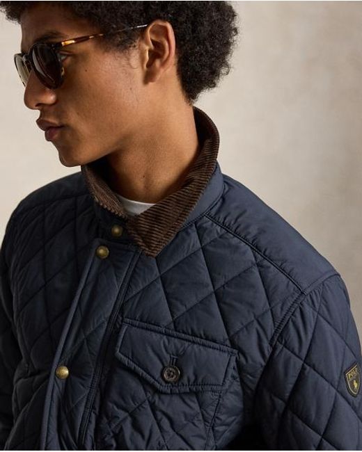 Polo Ralph Lauren Blue Water-repellent Quilted Jacket for men