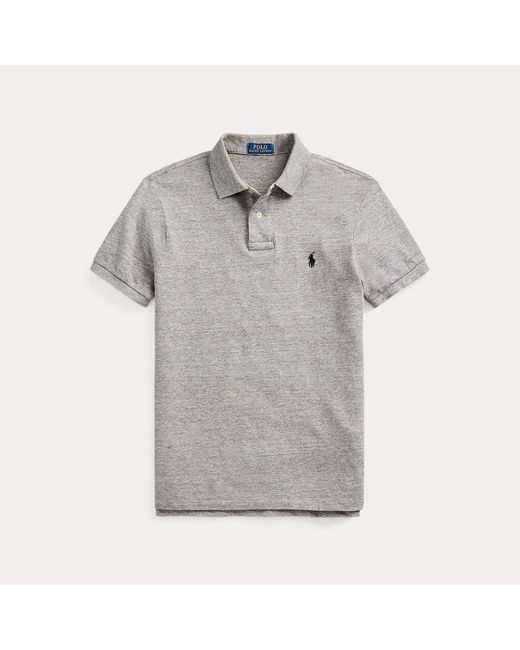 Polo Ralph Lauren Blue Slim Fit Mesh Polo Shirt for men