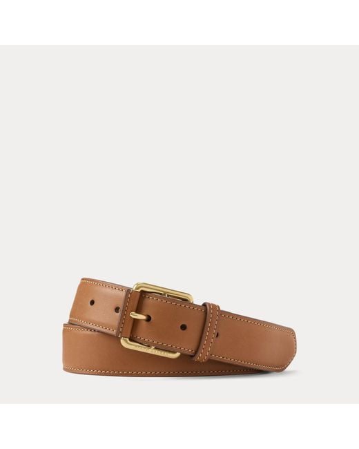 Ralph Lauren Brown Ralph Lauren Calfskin Roller-Buckle Belt for men