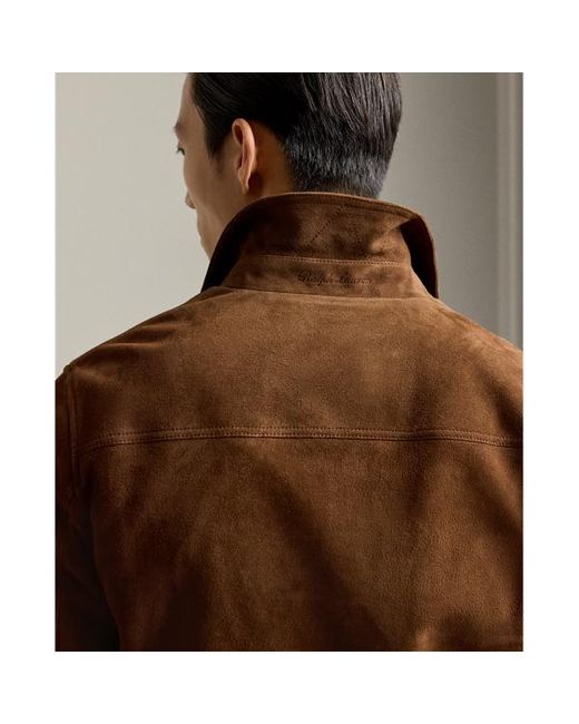 Giacca trucker Weaver in camoscio di Ralph Lauren in Brown da Uomo