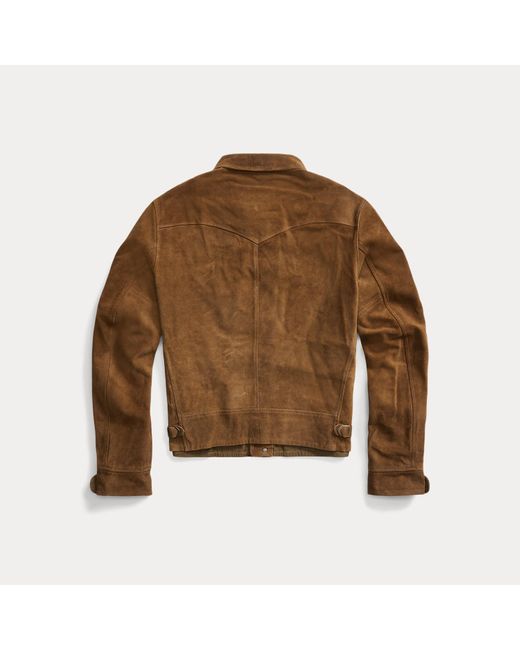 RRL Brown Roughout Suede Jacket for men