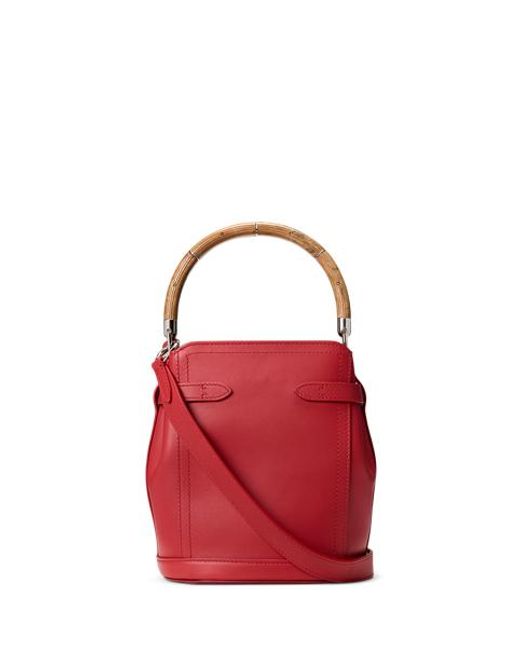 Ralph Lauren Red The Ralph Lauren Calfskin Small Bucket Bag