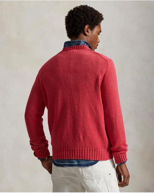 Polo Ralph Lauren Red The Iconic Flag Jumper for men