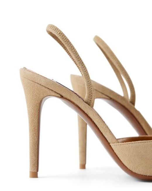 Zapato Marcy De Ante Con Tacón De 95 Mm Ralph Lauren de color Natural