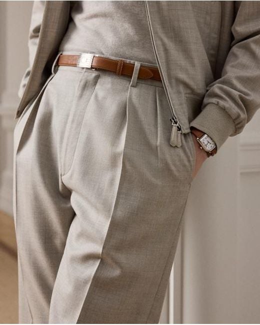 Ralph Lauren Brown Gregory Hand-Tailored Wool Trouser for men