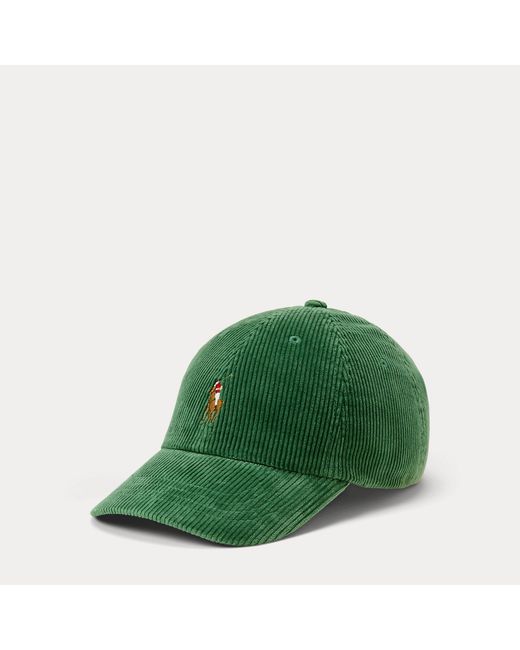 Polo Ralph Lauren Green Corduroy Ball Cap for men