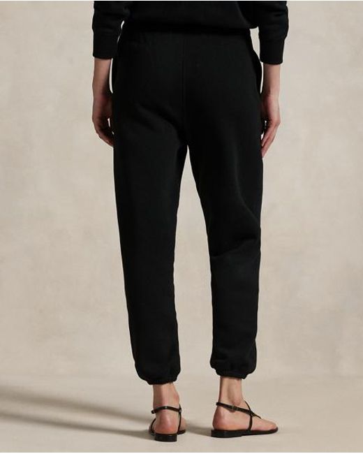 Polo Ralph Lauren Black Drawstring Fleece Tracksuit Bottoms