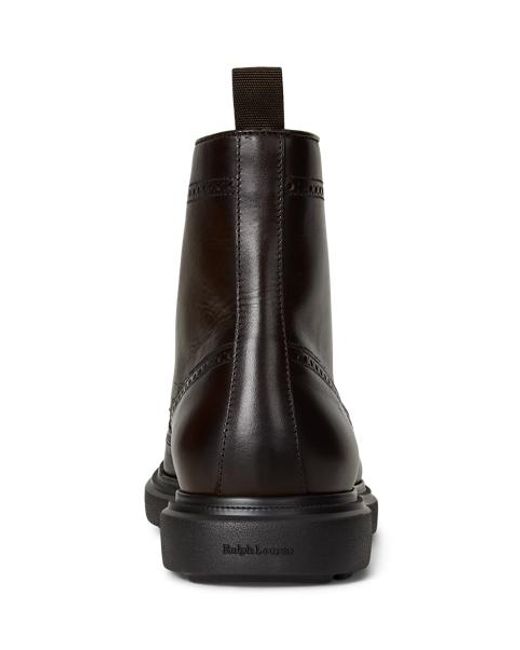 Polo Ralph Lauren Black Martelli Leather Wingtip Boot for men