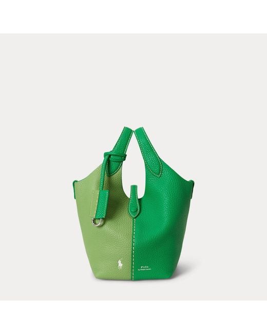 Polo Ralph Lauren Blue Polo Play Small Leather Tote & Crossbody