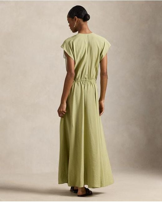 Polo Ralph Lauren Green Woven Maxi Dress