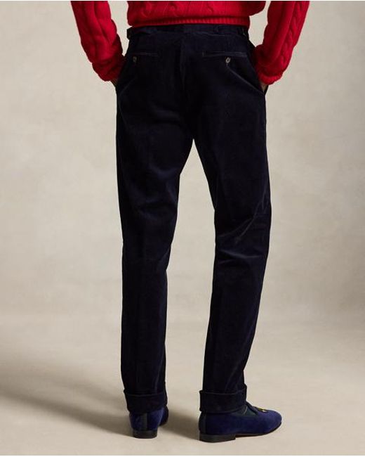 Polo Ralph Lauren Black Stretch Corduroy Suit Trousers for men