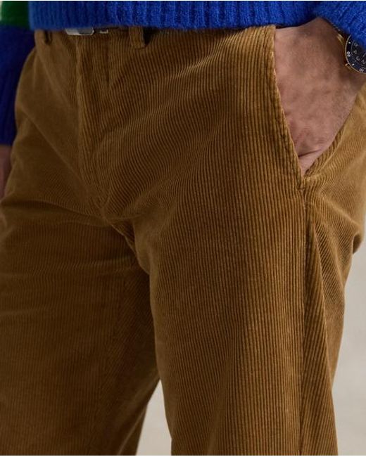 Polo Ralph Lauren Brown Straight Fit Stretch Corduroy Trousers for men