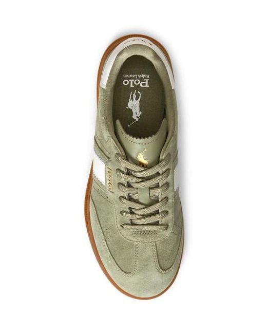 Polo Ralph Lauren Green Heritage Aera Suede Trainer