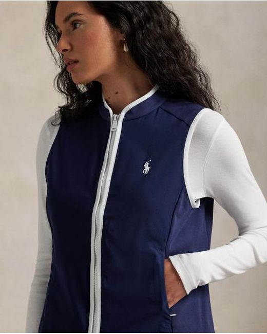 Ralph Lauren Blue French Terry Full-Zip Gilet