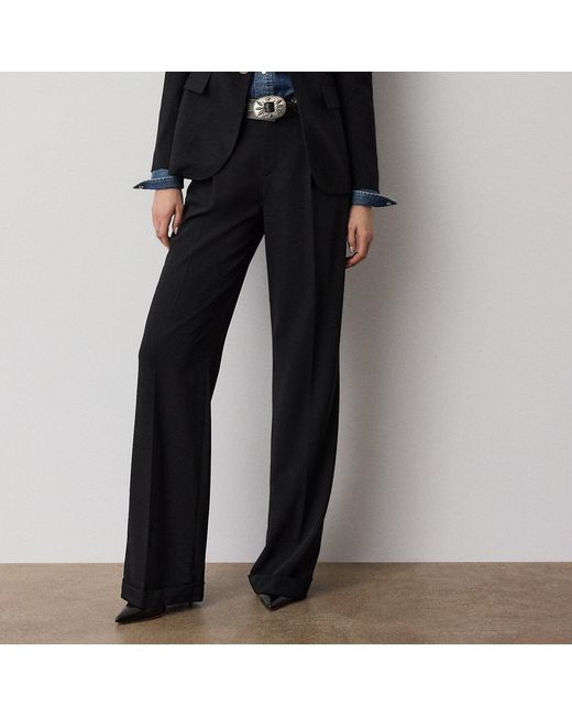 Ralph Lauren Black Acklie Wool Gabardine Pant
