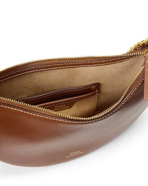 Polo Ralph Lauren Blue Polo Id Leather Mini Chain Bag