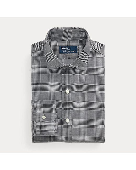 Polo Ralph Lauren Custom Fit Geruit Keperstof Overhemd in het Gray voor heren