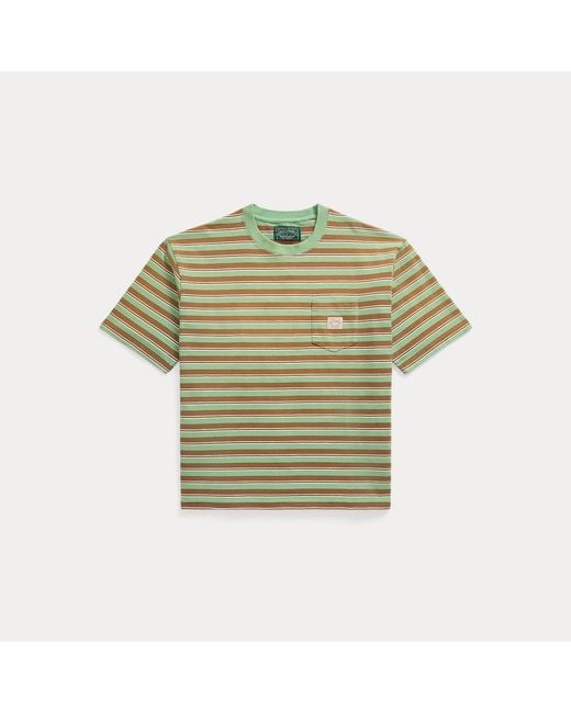 Polo Ralph Lauren Green Relaxed Fit Striped Jersey T-Shirt for men