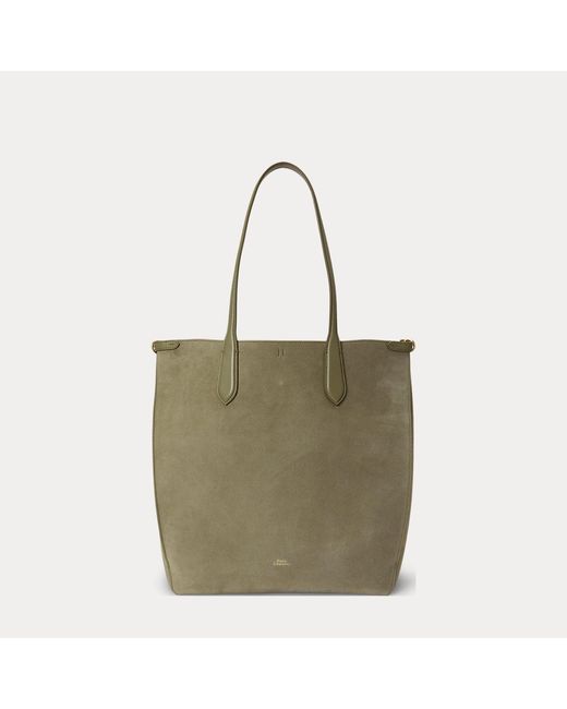 Polo Ralph Lauren Green Bellport Suede North-South Tote
