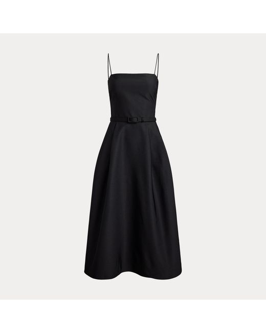 Ralph Lauren Black Belted Faille Cocktail Dress