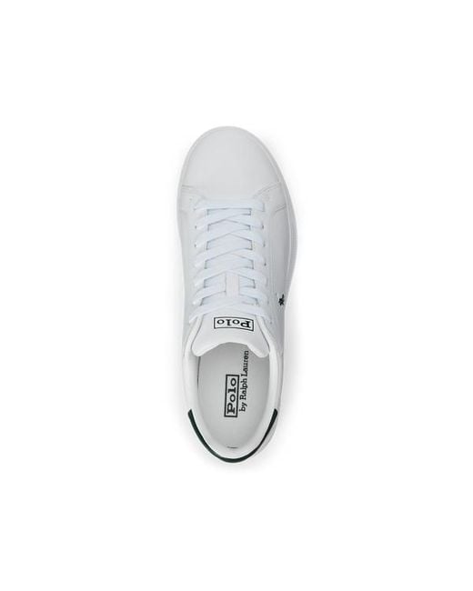 Sneaker Heritage Court II in pelle di Polo Ralph Lauren in White da Uomo