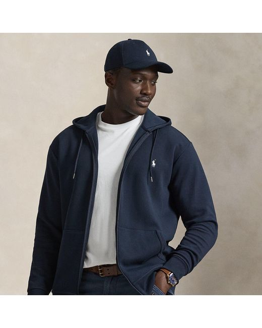 Polo Ralph Lauren Blue Double-Knit Full-Zip Hoodie for men