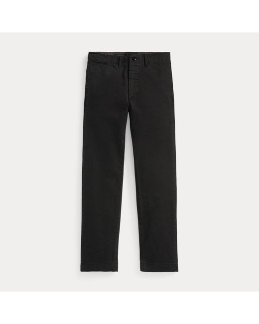 RRL Black Chino Officer's Trouser for men