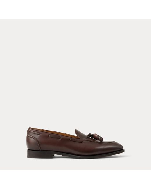 Ralph Lauren Brown Luther Tassel Calfskin Loafer for men
