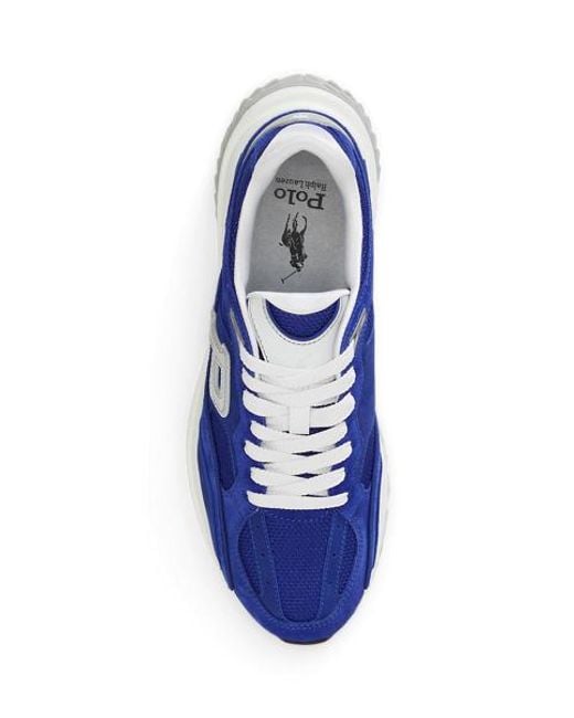 Polo Ralph Lauren Blue Modern Trainer 200 Suede-Paneled Trainer for men