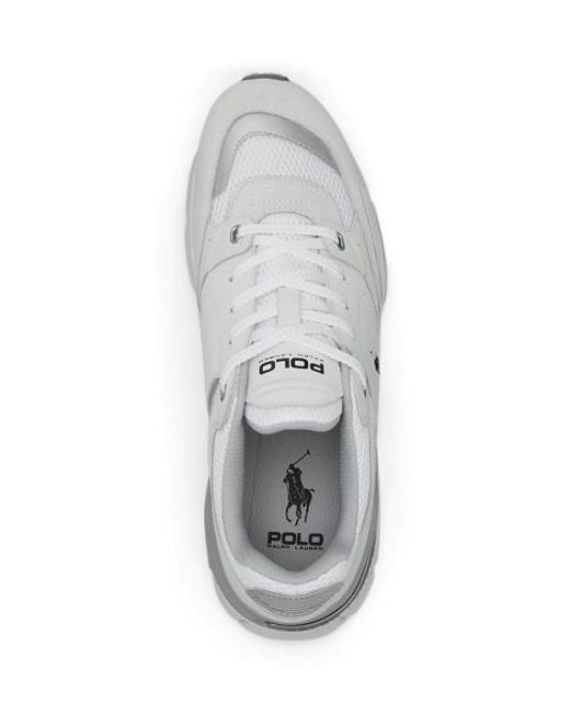 Baskets Trackster 250 En Daim Et Filet Ralph Lauren pour homme en coloris White