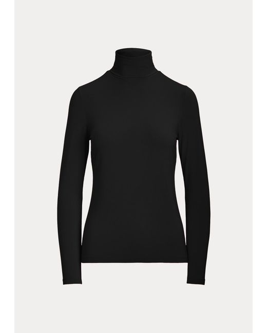 Col roulé en jersey Ralph Lauren en coloris Black