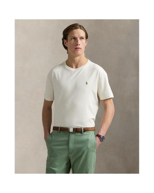 Maglietta in cotone Custom Slim-Fit di Polo Ralph Lauren in White da Uomo
