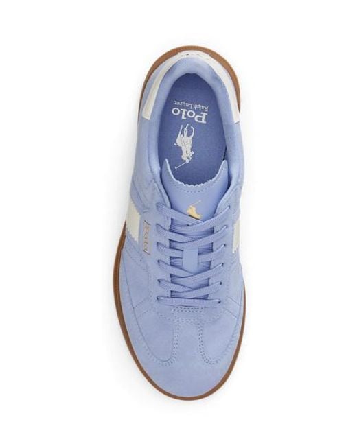Ralph Lauren Blue Heritage Aera Suede Trainer