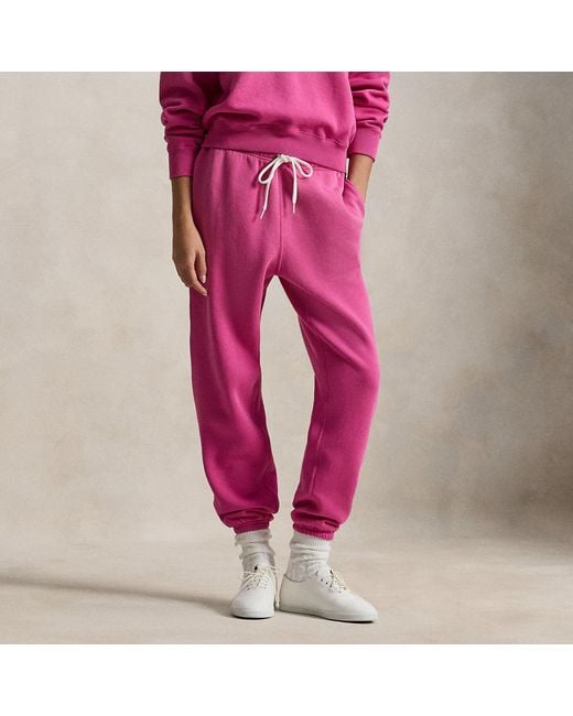 Polo Ralph Lauren Pink Drawstring Fleece Tracksuit Bottoms