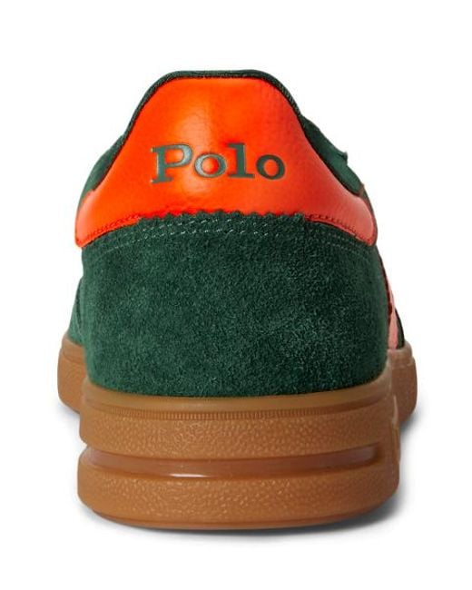 Polo Ralph Lauren Green Bedford Suede Trainer for men