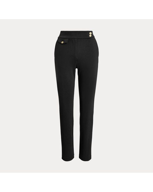 Ralph Lauren Black Ponte Ankle Trouser