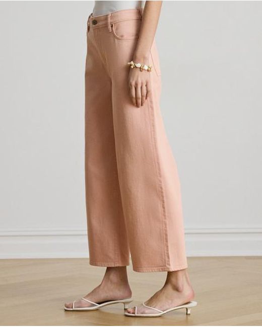 Ralph Lauren Multicolor High-Rise Wide-Leg Cropped Jean