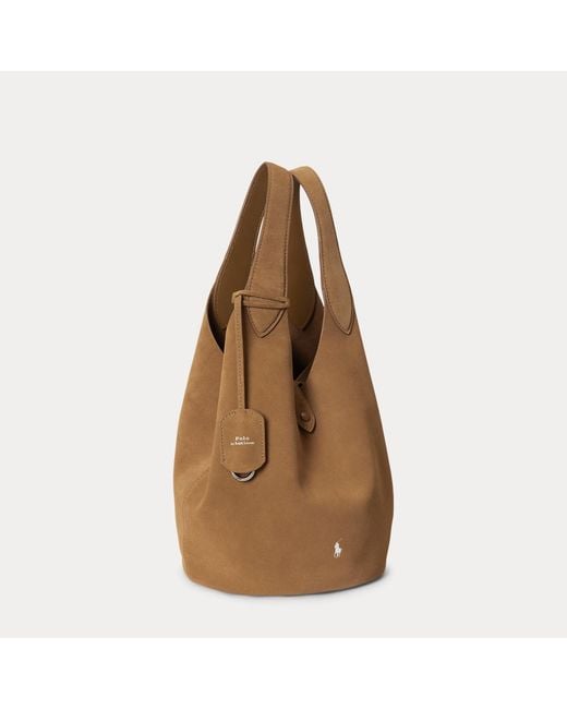 Polo Ralph Lauren Brown Polo Play Suede Tote