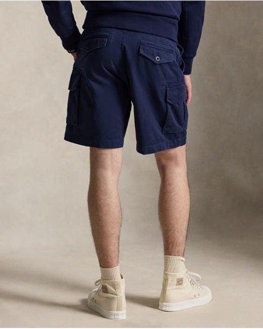 Polo Ralph Lauren Blue 20.5 Cm Gellar Relaxed Twill Cargo Short for men
