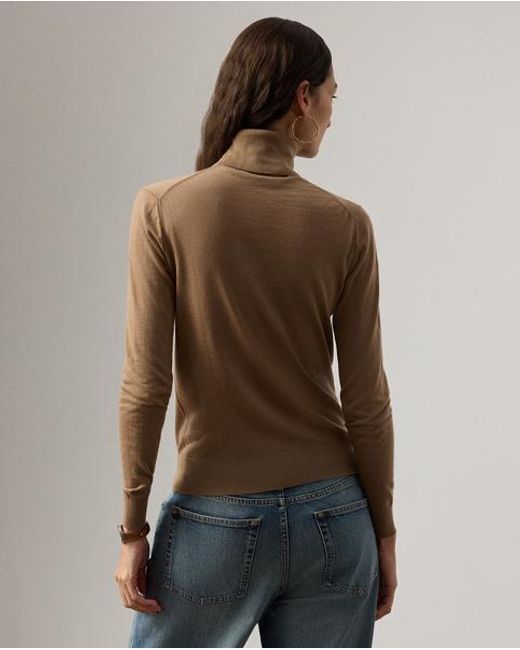Ralph Lauren Brown Cashmere Roll Neck Jumper
