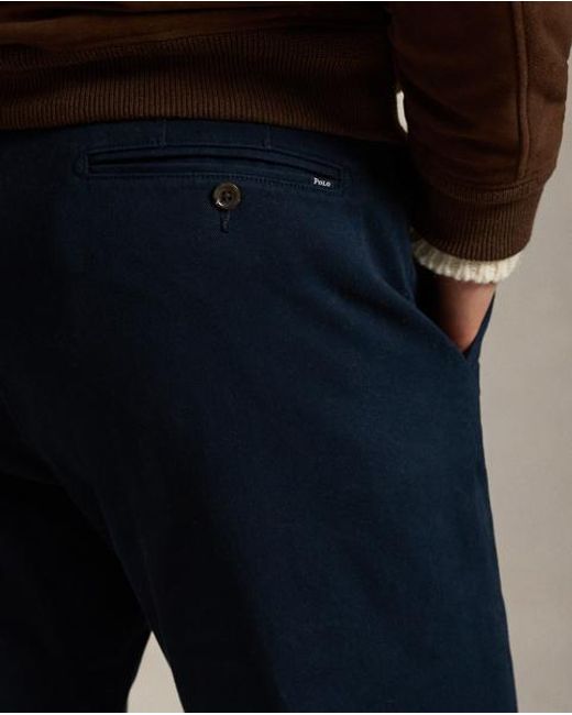 Polo Ralph Lauren Blue Manhasset Stretch Straight Chino Trouser for men