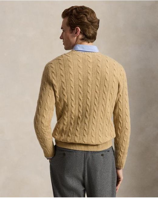 Polo Ralph Lauren Natural Cable-knit Wool-cashmere Jumper for men