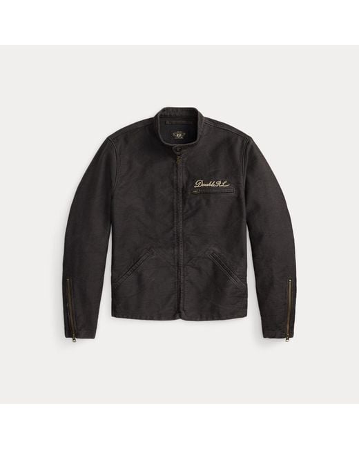 RRL Gray Corduroy Café Racer Jacket for men
