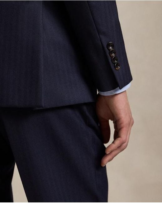 Polo Ralph Lauren Tailored-Fit Polo-Anzug Mit Fischgrat in Blue für Herren