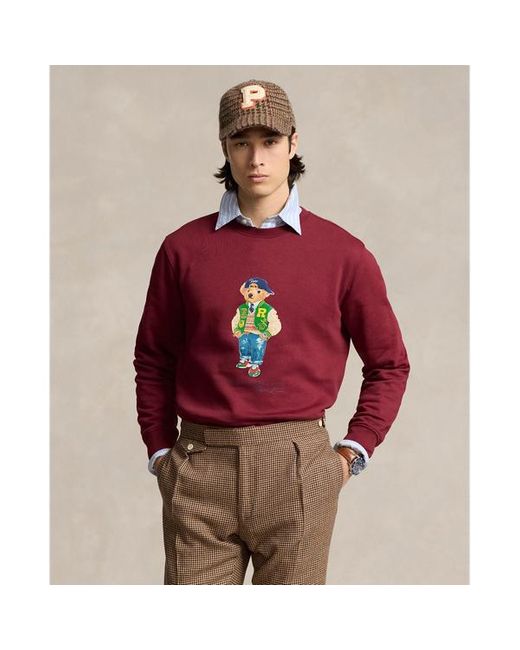 Polo Ralph Lauren Red Polo Bear Fleece Sweatshirt for men