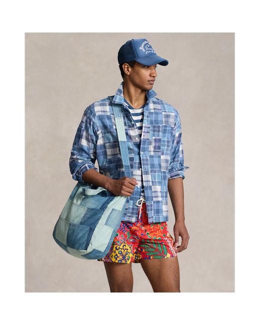 Cabas patchwork en denim Polo Ralph Lauren pour homme en coloris Blue