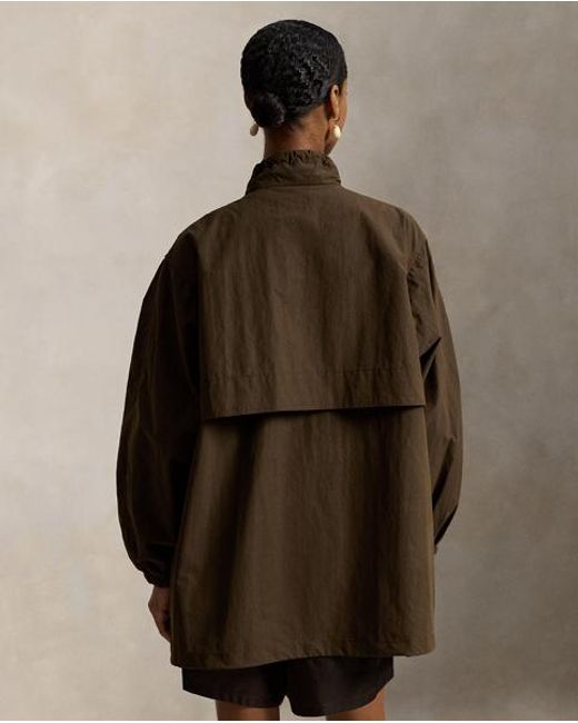 Polo Ralph Lauren Brown Oversize Utility Windbreaker