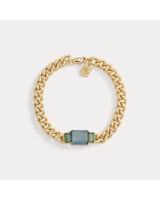 Ralph Lauren Metallic Plated Stone Flex Bracelet