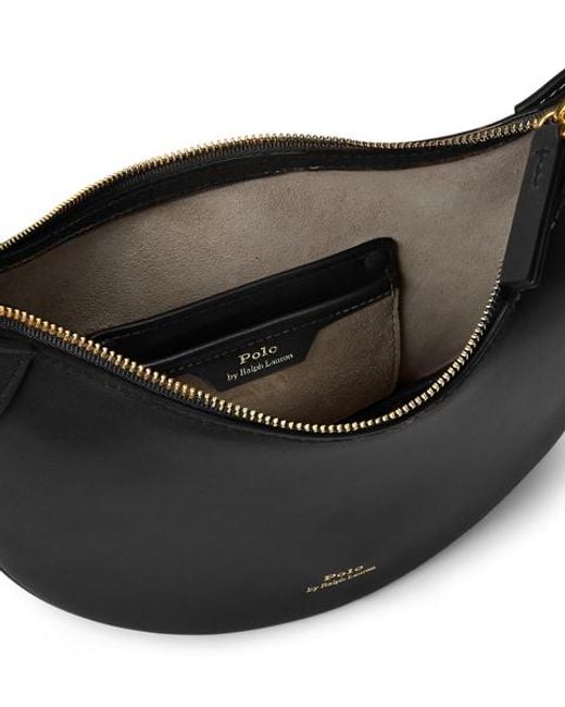 Polo Ralph Lauren Black Polo Id Leather Mini Chain Bag