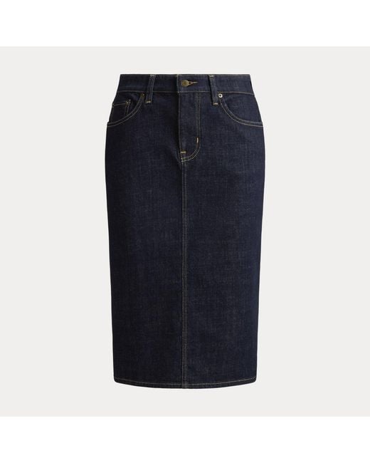 Ralph Lauren Blue Denim Pencil Skirt